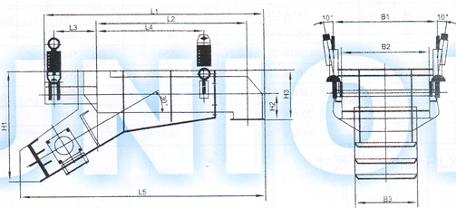 XJG、XJGF慣性共振式給料機(jī)外形尺寸圖